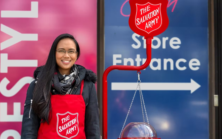Kettle volunteer smiling